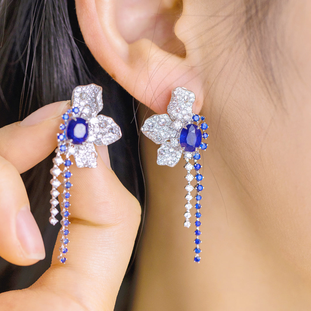 Garden Collection Earring Sapphire 18K