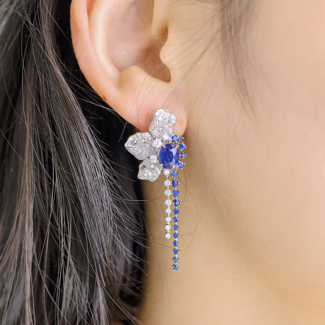 Garden Collection Earring Sapphire 18K