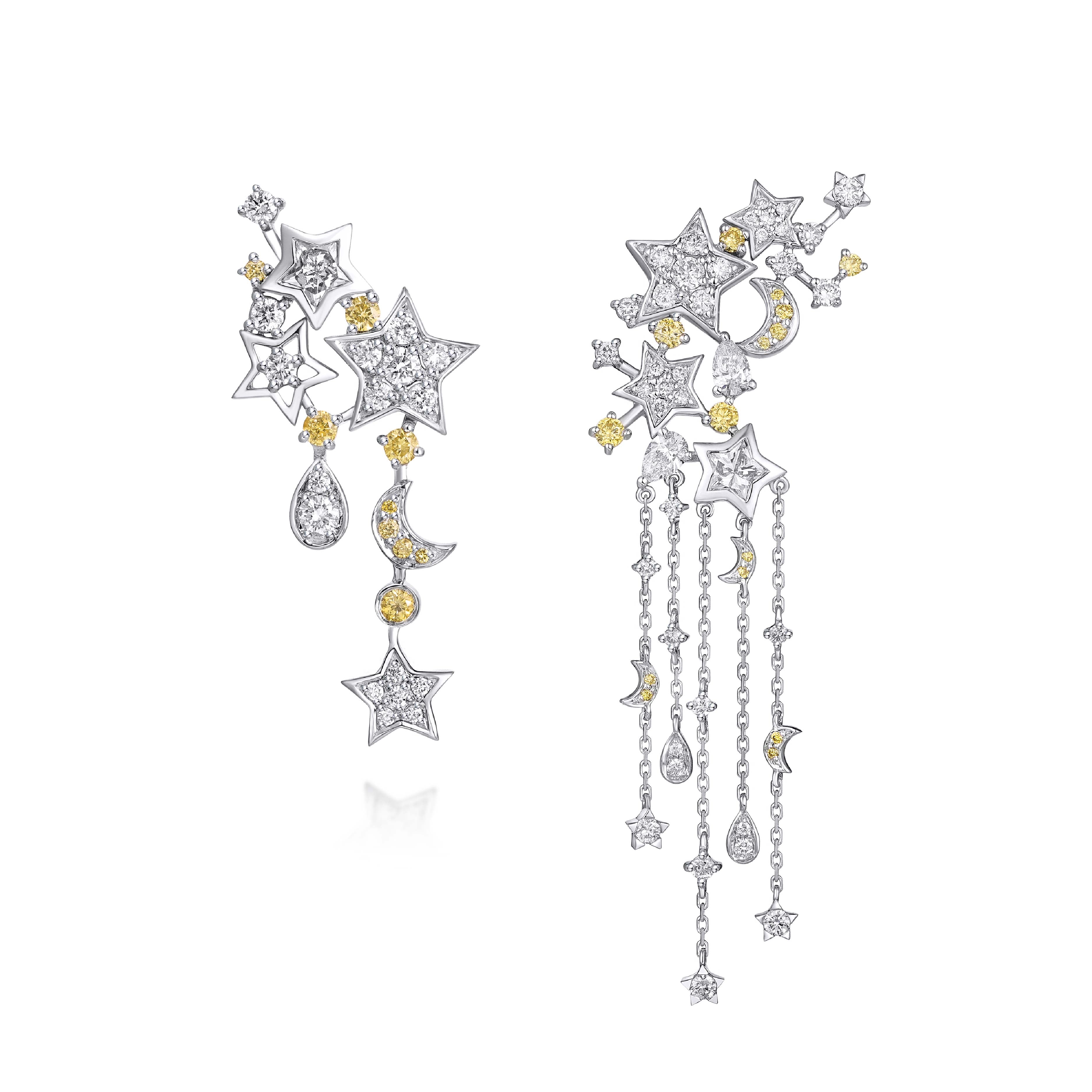 Luminous Cosmos Collection Earring Diamond 18K