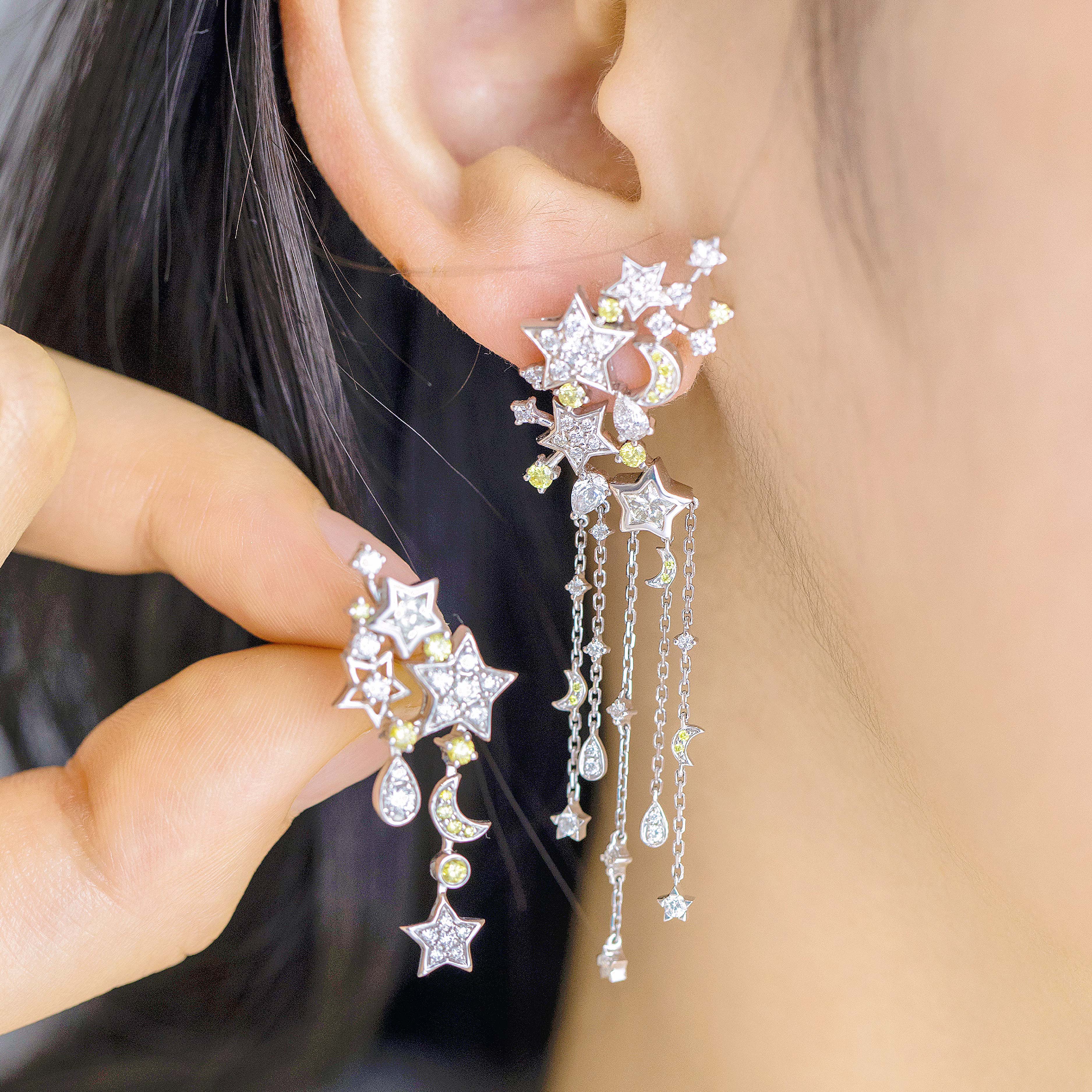 Luminous Cosmos Collection Earring Diamond 18K