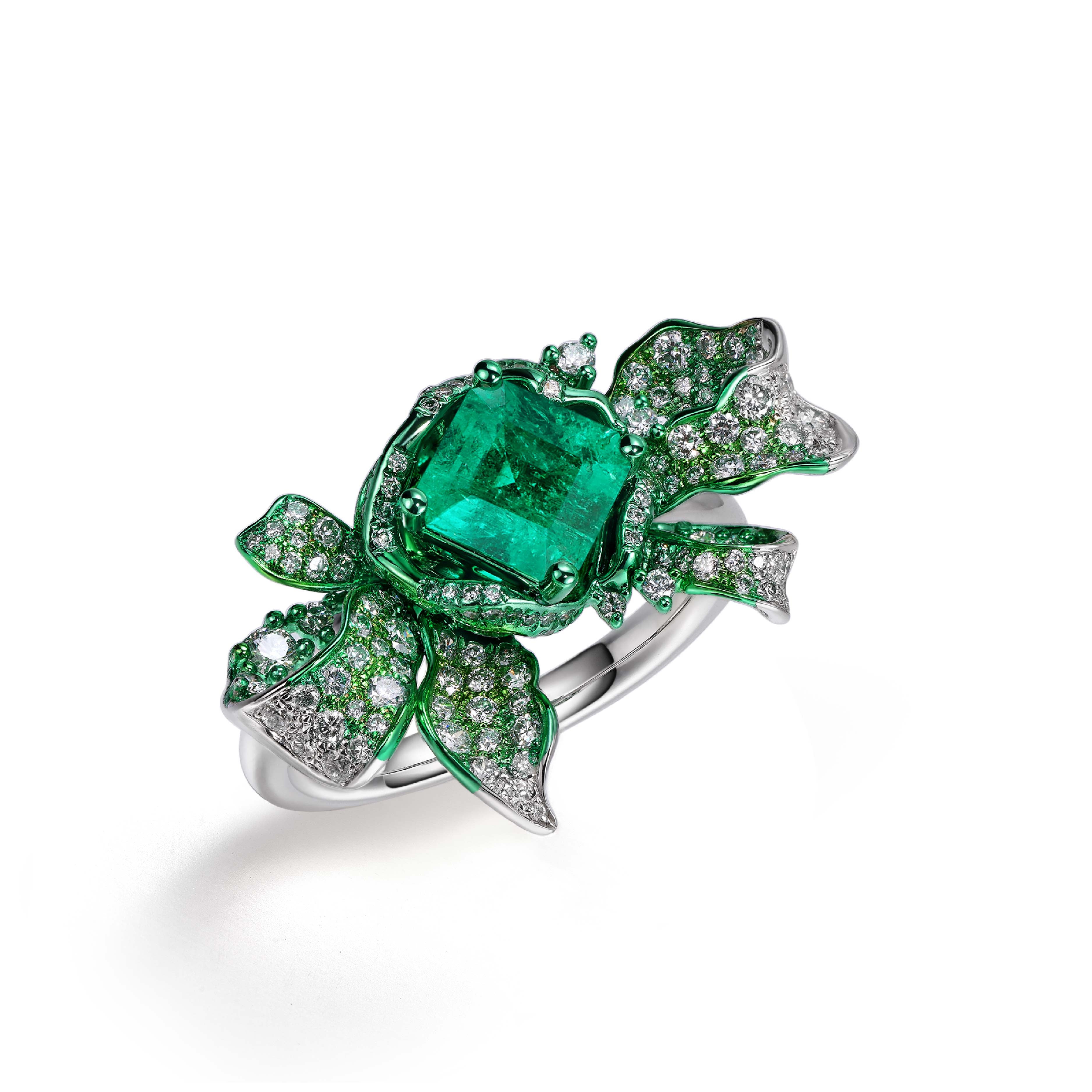 Sweet Candy Collection Ring Emerald 18K