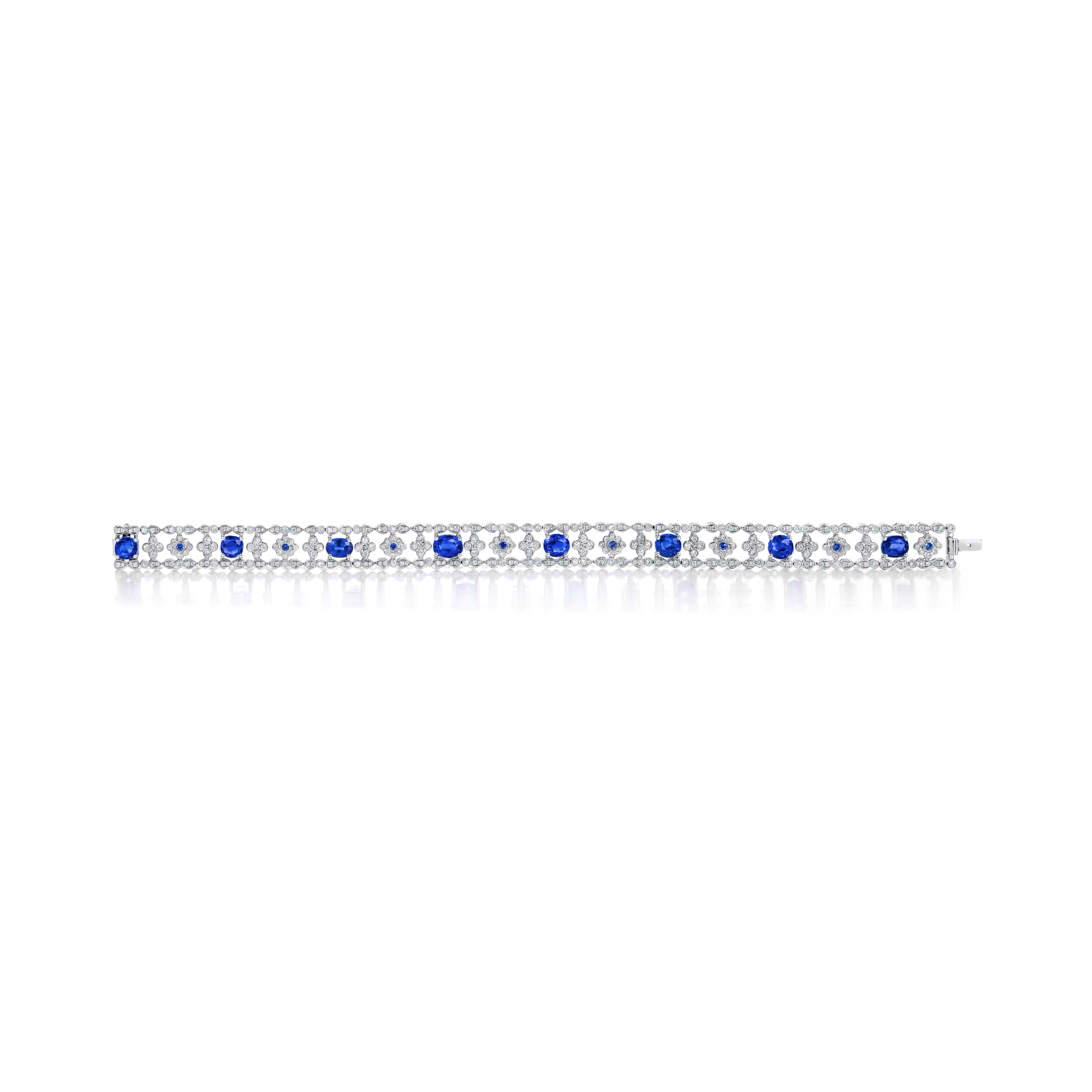 Vintage Elegant Collection Bracelet Sapphire 18K