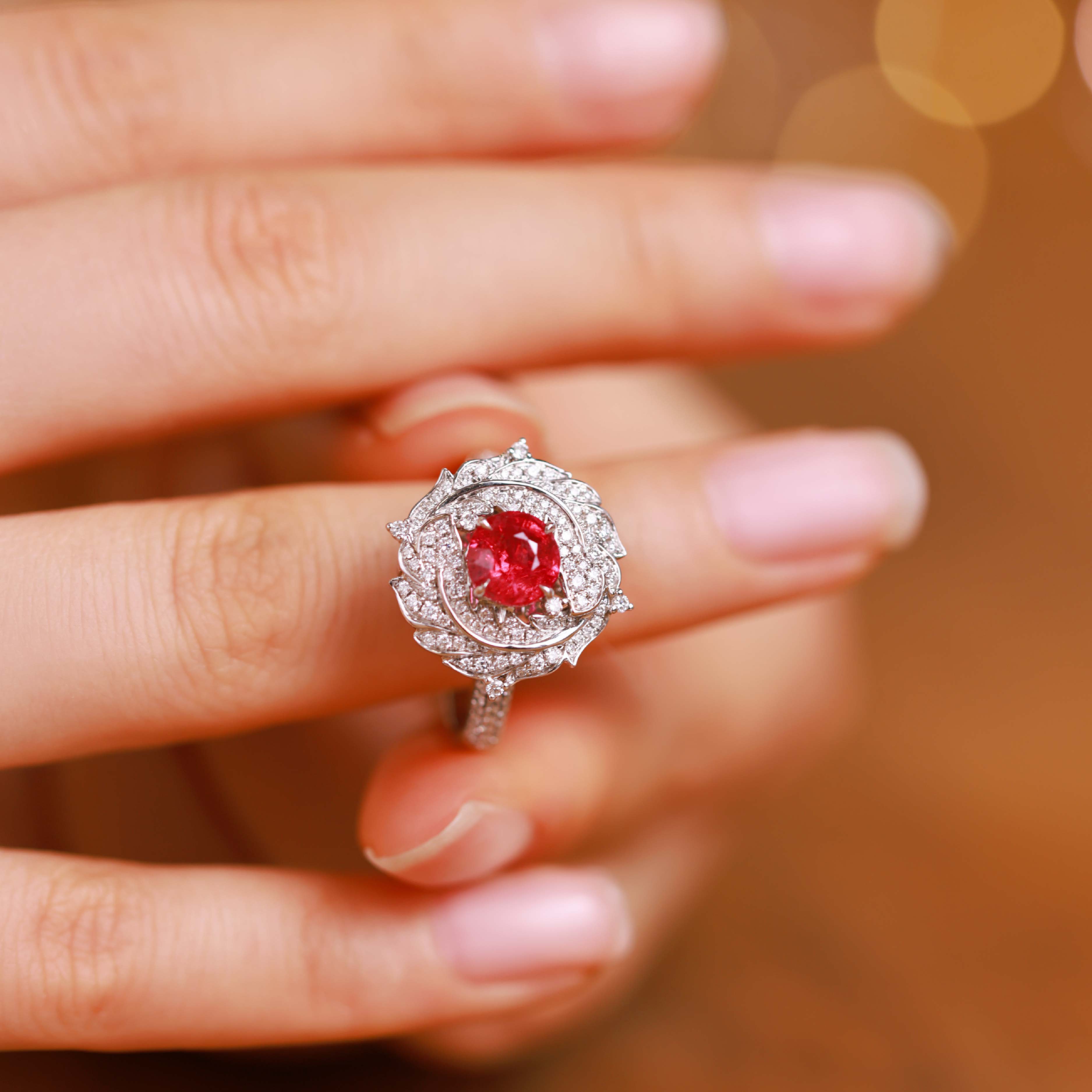 Natural Journey Collection Ring Spinel 18K