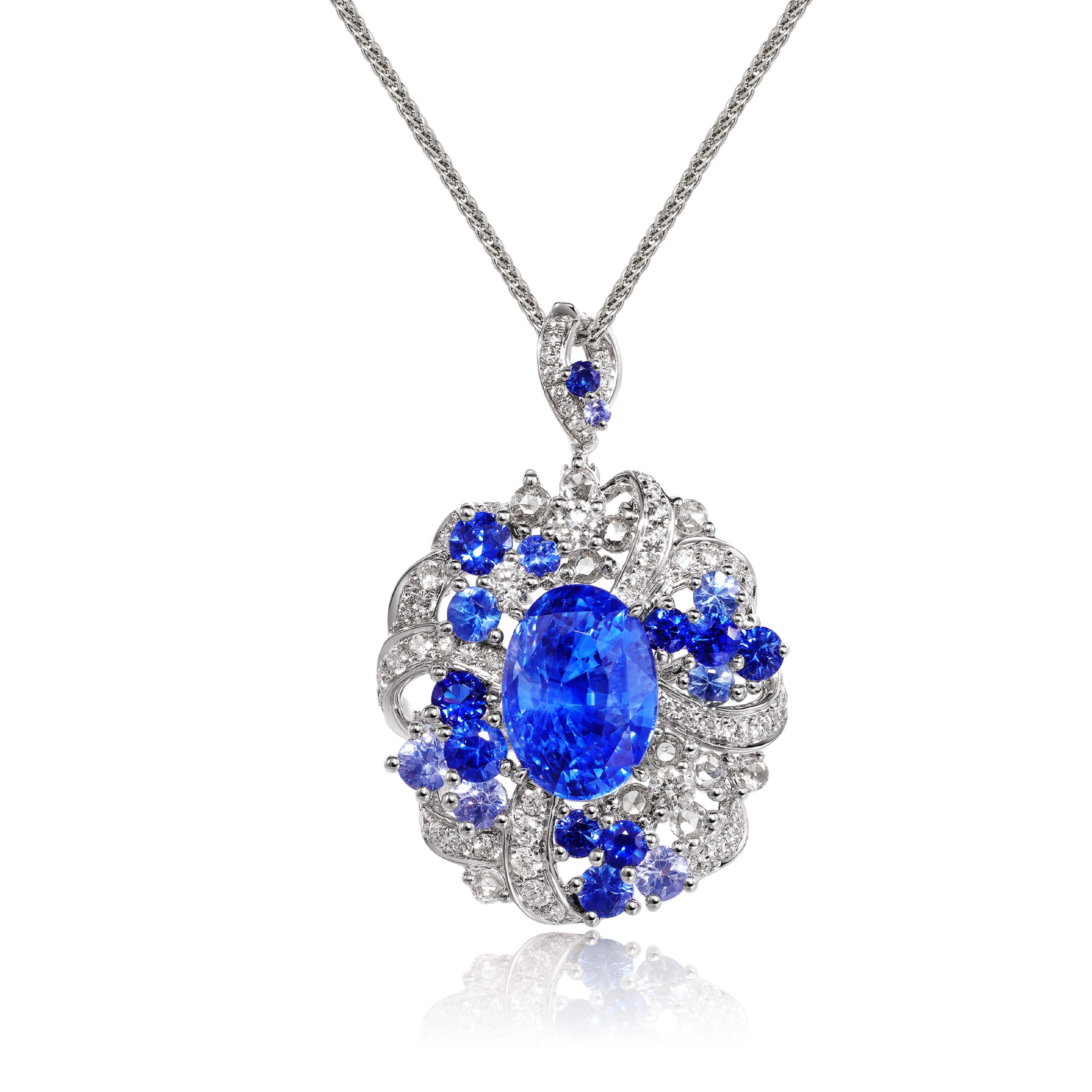 Natural Journey Collection Pendant Sapphire 18K