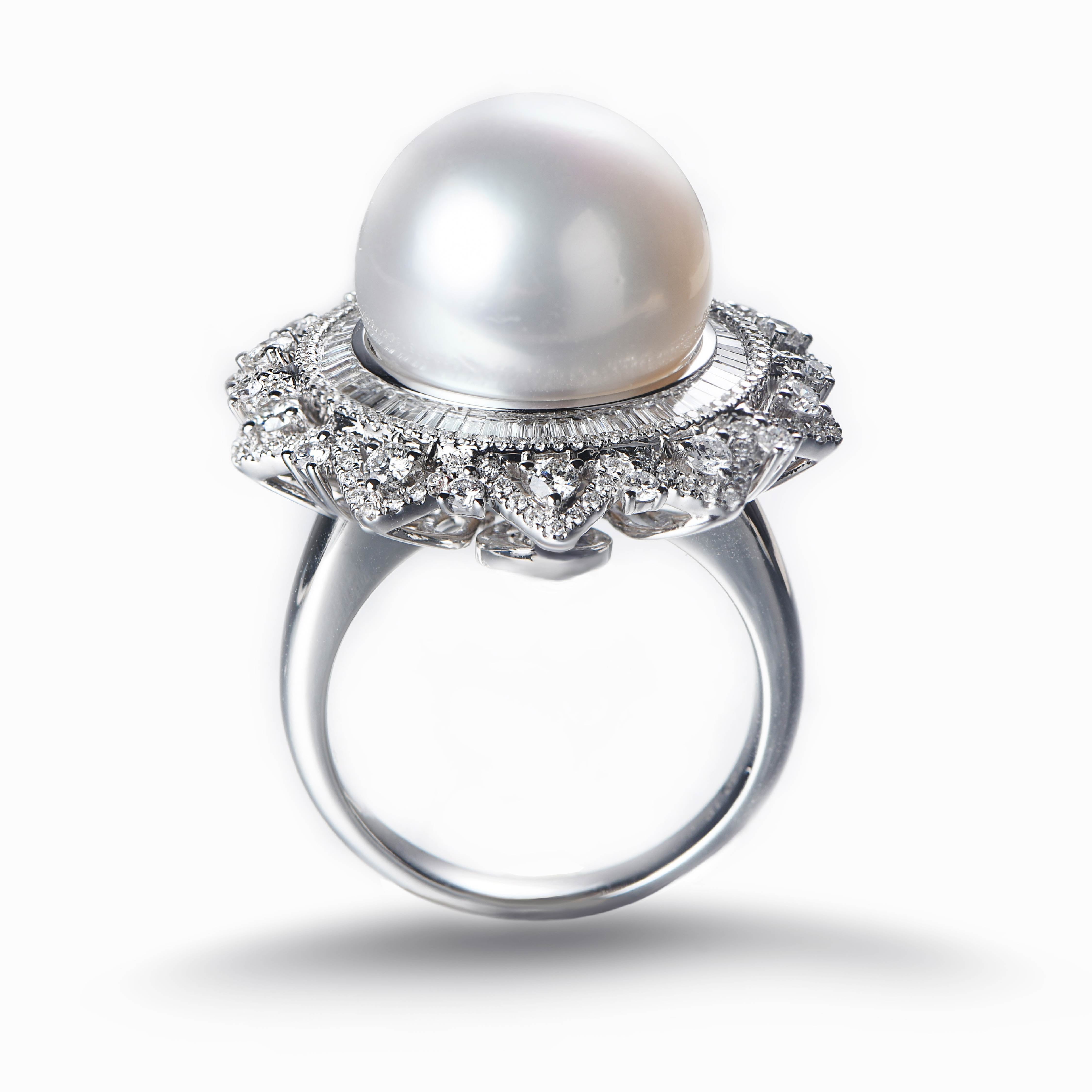 Skyline Collection Ring Pearl 18K