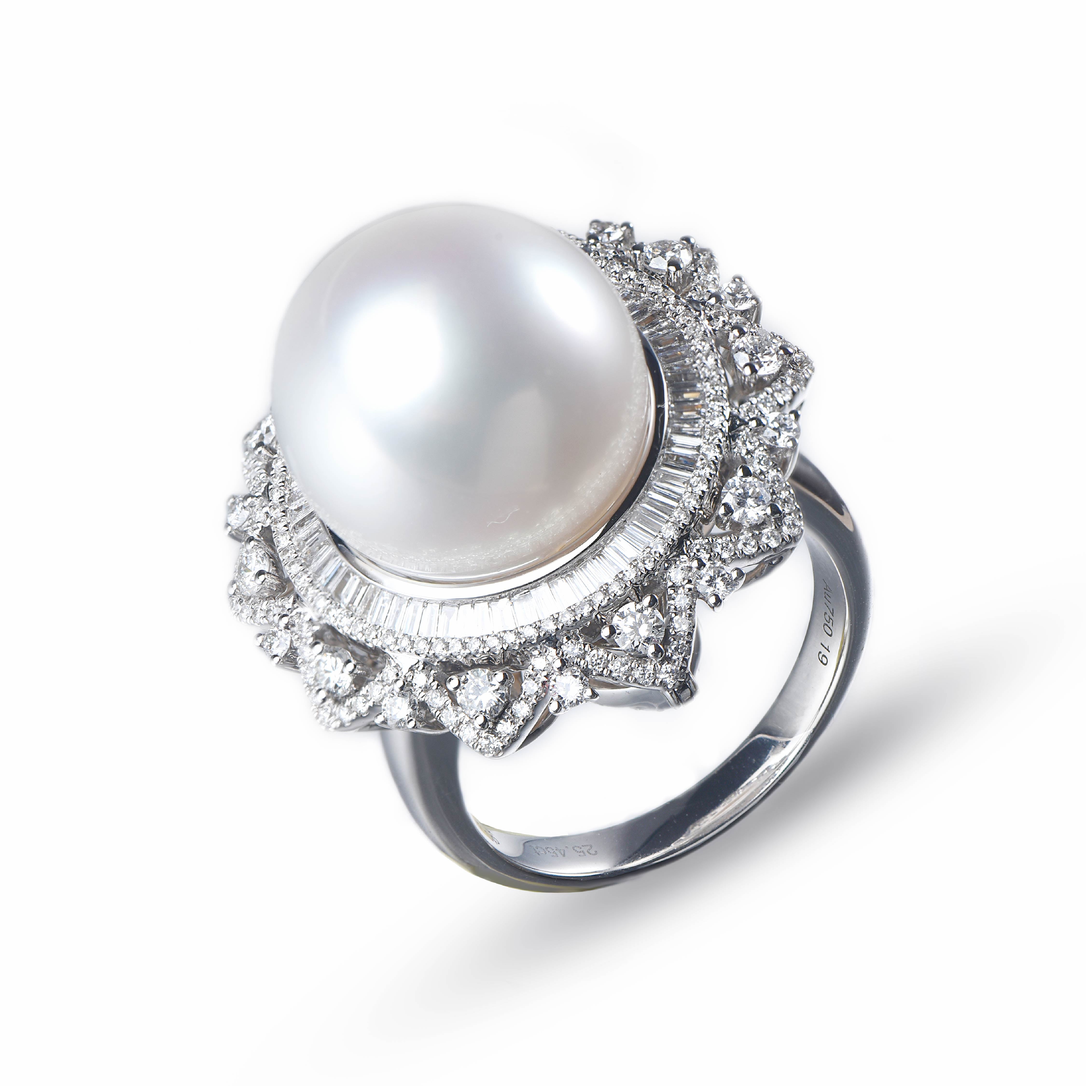 Skyline Collection Ring Pearl 18K