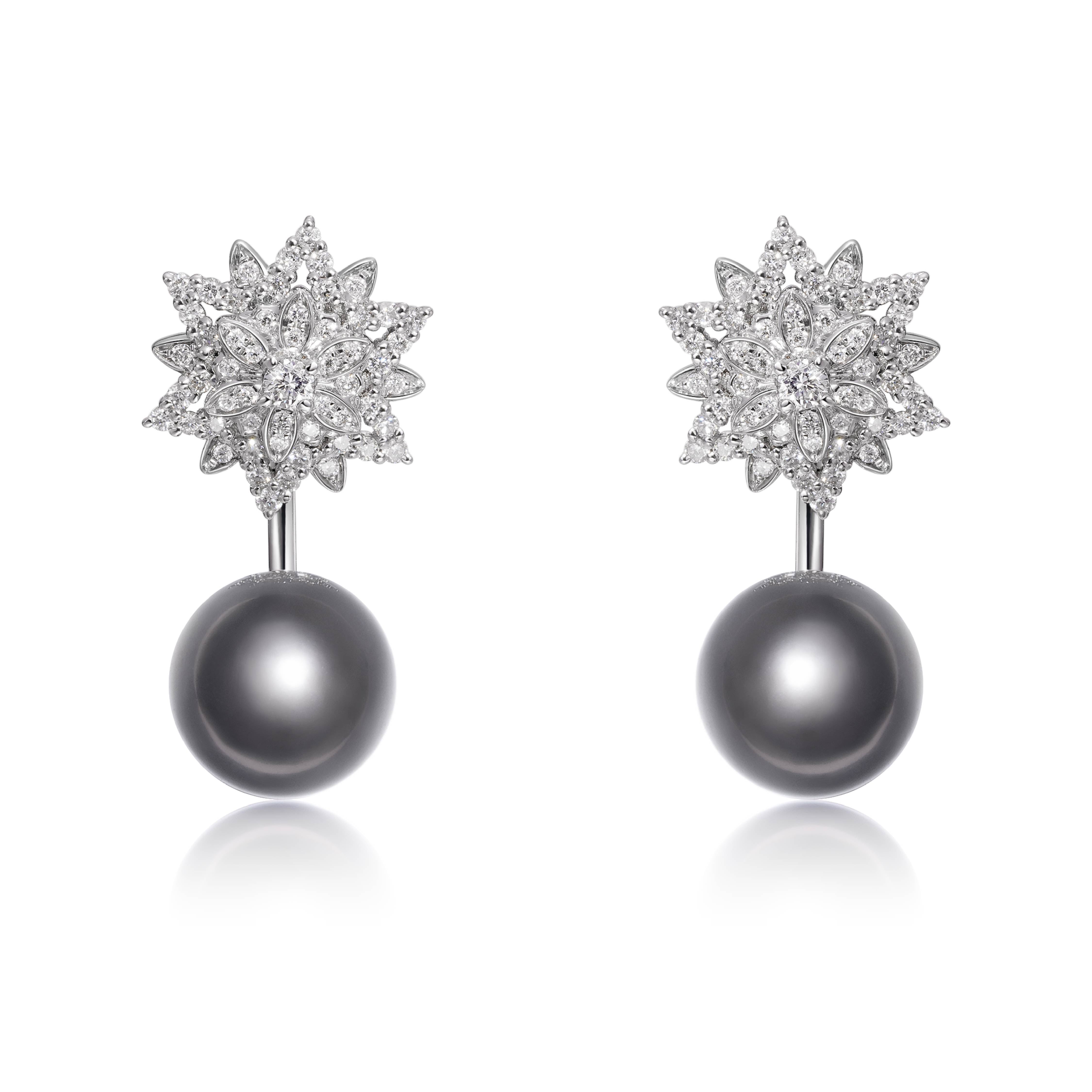 Snowy Serenity Collection Earring Pearl 18K