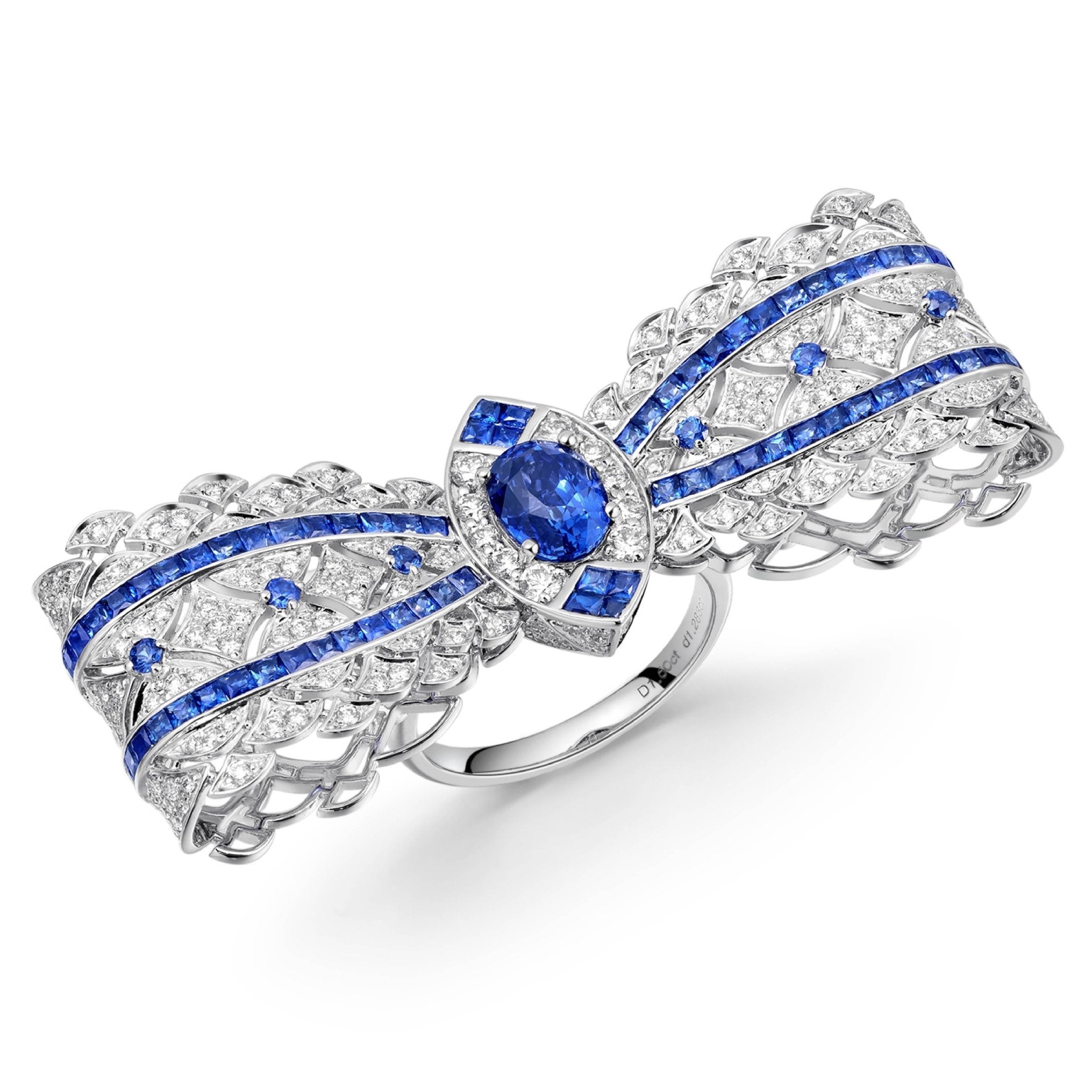 Deco Revival Collection Ring Sapphire 18K - Twinkle Moon Jewelery