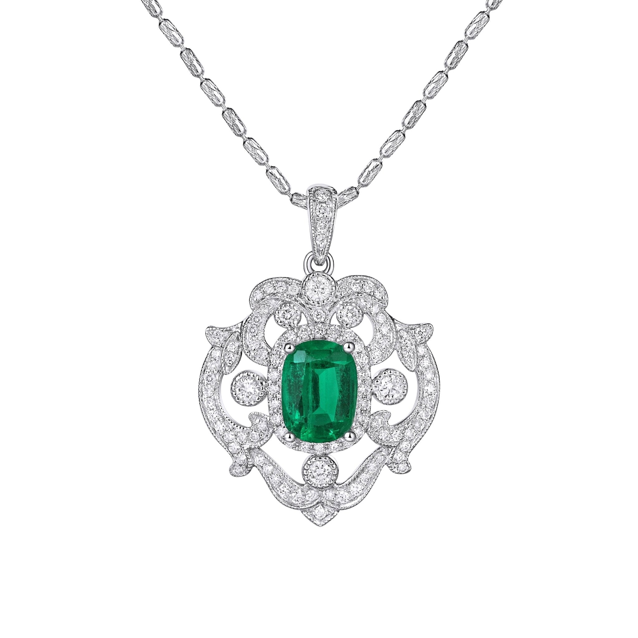 Garden Collection Necklace Emerald 18K - Twinkle Moon Jewelery